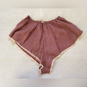 Vintage Y2K Victoria’s Secret Silk Gingham Sleep Pajama Shorts XS